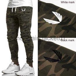 Men's Jeans Wings Men's Camo Cotton Fashion Sports Casual Pants Stretch Fitness Jogging Feet Pants J230915