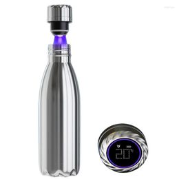 Water Bottles Smart Bottle Reminder To Drink Stainless Steel Insulated 500ml Digital Temperature Display Uv Self Cleaning Thermal