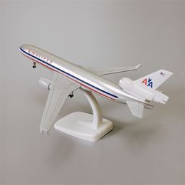 Diecast Model 20cm Alloy Metal Air USA American AA MD MD 11 Airways Aeroplane Plane Aircraft w Wheels Landing Gears 230914