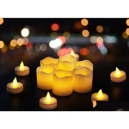 Night Lights Flickering Bb Battery Operated Flameless Led Tea Light For Seasonal Festival Celebration Electric Fake Candle In Warm Whi Dhvbx