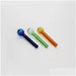 Pyrex Glass Oil Burner Pipe Clear Colour quality pipes transparent Great Tube tubes Nail tips Smoking tobcco ZZ