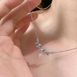 Jewelry Pouches Month Osmanthus Necklace Female Design Sense Lucky Flower Clavicle Chain To Send Girlfriend Girlfriends Gifts