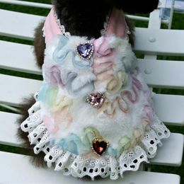 Dog Apparel Dress Stylish Sweet Ladylike Pet Cotton Skirt Adorable For Puppy
