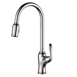 Kitchen Faucets Chrome And Cold Mixer Basin Sink Faucet Pull Out Countertop Installation.