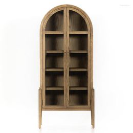 Decorative Plates Modern Bookcase Arch Showcase Living Room Curio Cabinet Two-Door Sideboard Wine