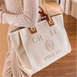 Women's Luxury Evening Ch Canvas Classic Pearl Beach Hand Bag Large Backpack Small Packs Portable Handbags Z03Y Code43