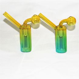 Hookahs Mini Thick Glass Oil Burner Bong for Dab Rigs Water Bubbler Pipe Simple Design for Smoking Accessories