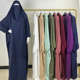 Ethnic Clothing Eid Hooded Muslim Women Hijab Dress Prayer Garment Long Full Cover Ramadan Gown Abayas Islamic Clothes