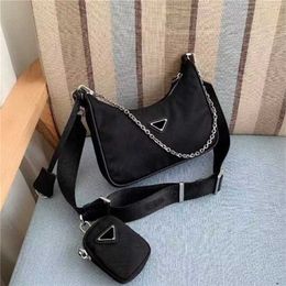 Cheap 80% Off Black white pink Nylon Shoulder Messenger for Women Luxury Handbag Hobo Designer With Mini Pocket Wallets Female Crossbody Bag code 899