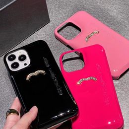 Diamond Letter C Phone Case Luxury Designer Phones Cases For IPhone 14promax 13 Pro Max 11 12 13pro Pink Toughened Membrane Phone Cover