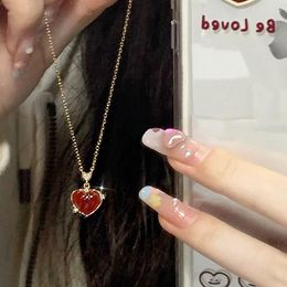 Jewellery Pouches Small Red Heart Love Necklace Personality Clavicle Chain Temperament