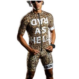 Others Apparel Cycling clothes Sets Love The Pain Leopard Personality Men Summer Cycling clothes Set Bib Shorts Mtb Road Cycling Quick dry Shirt Set Maillot Ciclismo