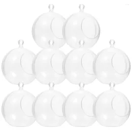 Candle Holders Christmas Decoration Ball Party Ornament Plastic Domes Crafts Tree Decorative Clear Hanging Pots