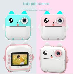 Kids Instant Print Camera Toddler Digital Instant Camera for Girls Boys Zero Ink Kids 48MP Camera with Print Paper 1080P HD Video Camera 3-12 Children Camera