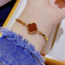 Four-leaf clover bracelet Luxury Petal shape clover High quality bracelet Jewellery for women love charm bracelets gifts Christmas Present