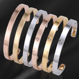 Love Gold Bracelet womens mens silver bangle Luxury designer jewelry stainless steel c classic personality diamond high end cute c342s