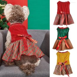 Dog Apparel Soft Comfortable Pet Dress Festive Outfits Christmas Dresses For Dogs Cats Washable Adorable Costume Small