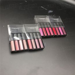 Brand Mini Lip Gloss matte lipgloss red pink brown nude liquid lipstick 4 Colours 1.9ml*pc