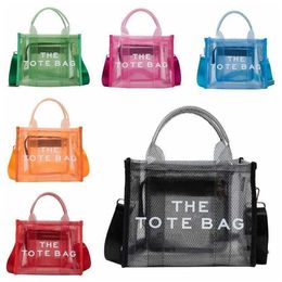 Trendy mar pvc designer bag mar tote Bag large totes Summer Women Fashion all-match Shopper bags Transparent shoulser designers Handbags