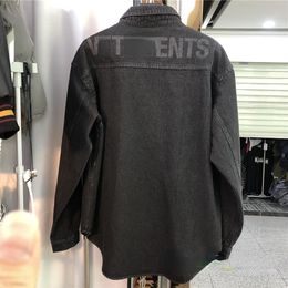 Fashion Brand Unisex Men Women Jackets Oversized Back Big Letters Printed Denim Jacket Top Quality287u