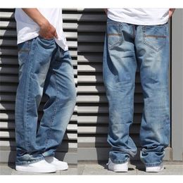Mens Baggy Hip Hop Pants Denim Skinny Jeans Trousers for Men Skateboard Pants Plus Size 30-46 FS4953190n