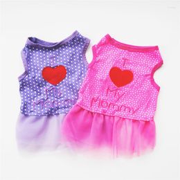 Dog Apparel 2023 Cute Puppy Small Vest Princess Cotton Lace Sequins Skirt Tutu Dress Pet Summer Dogs Clothes T-shirt Dresses