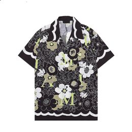 2023 Men's Short Sleeve Hawaiian Shirt Fashion Floral Print Button Down Bowling Casual Shirts Mens Summer Dress Shirt M-3XL3130