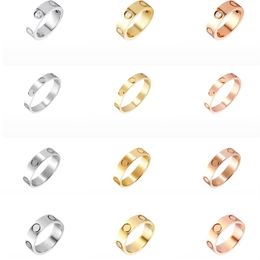 Love Ring Designer Ring For Women Luxury Accessories Titanium Steel Gold-Plated Never Fade lovers Jewelry gift it come box246G