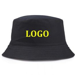 Custom Bucket Hat Outdoor DIY logo Fisherman Hats Sports Cap Men Women Cotton Fishing Caps288Q