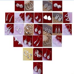New mixed 50pair Lady girl earring 925 sterling silver jewelry factory Fashion Jewelry Manufacturer 995208b