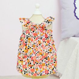 Dog Apparel Puppy Dress Bright Colour Lace Collar Fashion Floral Print Pet Halter Daily Wear