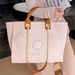 Cheap 80% Off Women's Luxury Hand Bags Canvas Beach Bag Fashion Tote Handbags Classic Female Large Capacity Small Chain Packs Big Crossbody Handbag FSMR code 561