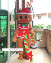 Gingerbread Man Mascot Costumes Cartoon Apparel Birthday Party Fancy Dress Christmas for Halloween party event