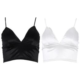 Camisoles & Tanks Women Strap Solid Sexy Bikini Crop Tops Tank Top Underwear Bralette Wire Bra228W