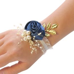 Simulated flower forged fabric bride wrist flower wedding bridesmaid wrist flower