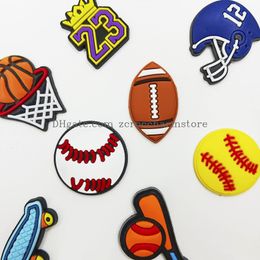 Shoe Parts Accessories Clog Charms For Boys Sports Gibits Basketball And Football Baseball Softball Soccer With Sneakers Pvc Cute Di Otoz7