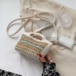 Totes Bags Color woven texture simple shoulder crossbody straw bag Comfortable Style Handbag02 stylisheendibags