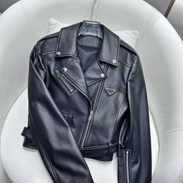 Women's Designer Leather Jackets Luxury Letter Coats Cropped Jacket Hiphop Street Wear
