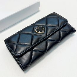 Women Sheepskin Luxury Wallet Luxury Brand Handbag Designer Double Fold Wallet Card Bag Key Bag