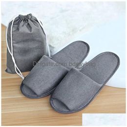 Disposable Slippers New Simple Men Women El Travel Spa Portable Folding House Home Guest Indoor Bigsize Drop Delivery Garden Hotel Sup Dhlv9