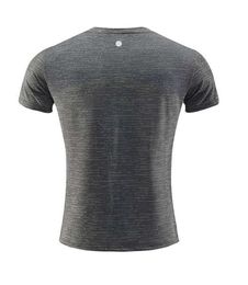 LL lemons Men Outdoor Shirts New Fitness Gym Football Soccer Mesh Back Sports Quick-dry T-shirt Skinny Male lu-lu new