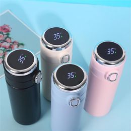 420ML Smart Thermos Stainless Steel Water Bottle Led Digital Temperature Display Coffee Thermal Mugs Intelligent Insulation Cups L217t