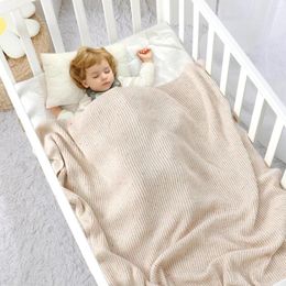 Blankets Baby Stuff Born Knit Blanket Infant Birth Covers Girl Wrap Stroller Throw Boy Cotton Bedding Swaddle Kid's Bath Towel Goods