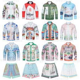 Casablanca Designers Top Mens T shirts casablancas shorts set Women T Shirt Fashion Cotton Casual Shirts Clothing M-XXXL230S