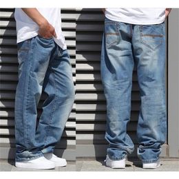 Mens Baggy Hip Hop Pants Denim Skinny Jeans Trousers for Men Skateboard Pants Plus Size 30-46 FS4953222z