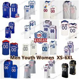 2023 NCAA Custom XS-6XL Kansas Jayhawks College Basketball Jerseys 1 Hunter Dickinson 23 Ernest Udeh Jr. 21 Zach Clemence Chamberlain Harris Jr. Adams Jr McCullar