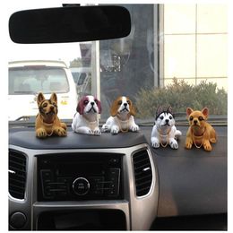 OHANEE luxury nodding dog for car omaments of Shepherd Dog shake head toy usky beagle car decoration automobile accessories322o