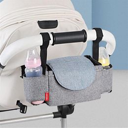 Multi-pocket Baby Bag Waterproof Baby Stuff Nappy Hanging bag Cup Holder Carriage Pram Buggy Cart Bottle258k