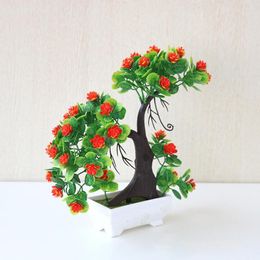 Decorative Flowers Lover Tree Artificial Plants Shelves Bonsai Pots Fake Home Office Table Ornaments Decor For Valentine Bedroom Planter