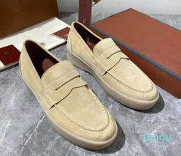 Men Summer Knitted Charms Walk LP Loafer Designer Shoes Suede Moccasins Sneakers Loafers Loropiana Outdoor Sports Trainers Loro